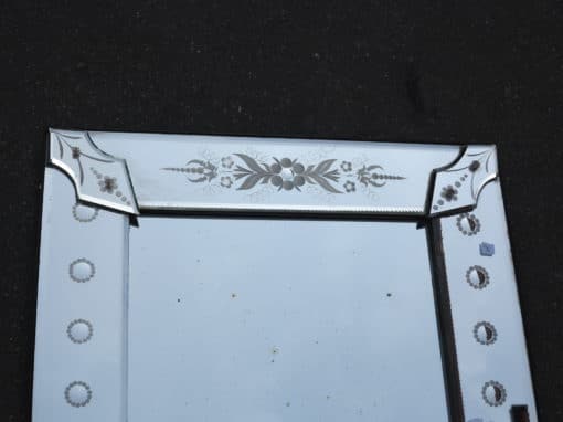 1900' Venice Rectangular Mirror with Flowers and Bubbles 200 x 67 cm - Image 4