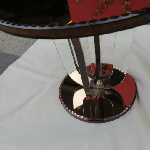 Pedestal table art deco mirror copered color - Image 4