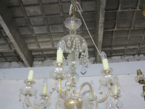 1950' Lustre Style Bohême 6 Bras de Lumières Hauteur 90 Diamètre 68 cm – Image 6