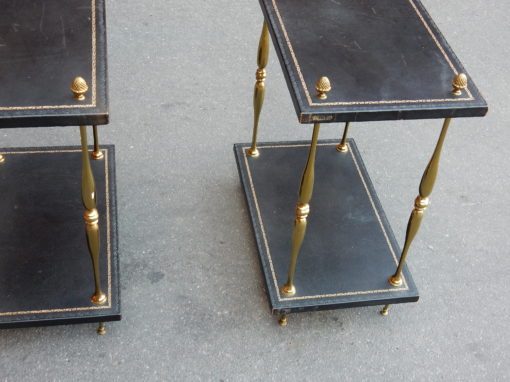 1950/70' Pair End of Sofa Style Maison Baguès Amounts in Brass In the Style of Empire - Image 4