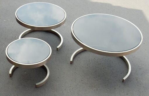 1970/80' Series of Nest of Round Tables - Image 5