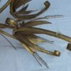Sheaf of wheat style oval golden and silvery Coco Chanel cofee table - Image 4