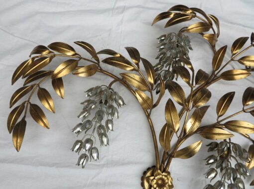 Wall lamp 4 lights in wisterias, flower of bottom gilded - Image 5