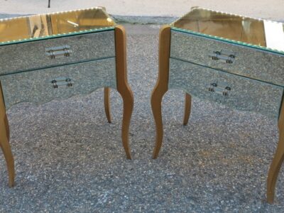 Paire de chevets miroirs art déco