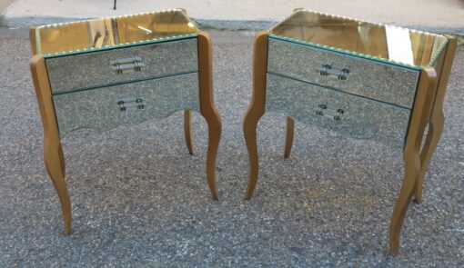 Pair of side bed mirrors art deco