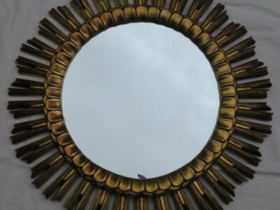 Miroir doré soleil résine  61 cm