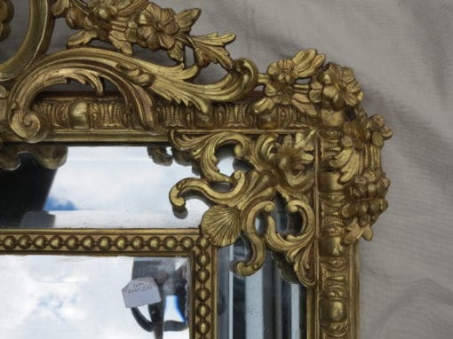 Miroir Style Régence à Coquille Glaces Mercure Parecloses Doré à l'or 120 x 88 cm – Image 5