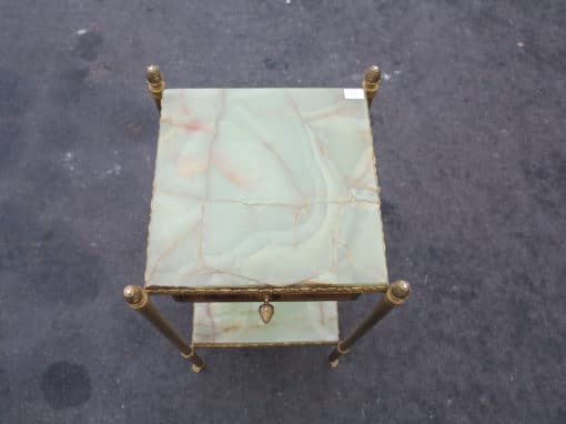 1950/70' End of sofa or pedestal with tops in onyx 35X35X H 70 cm - Image 4
