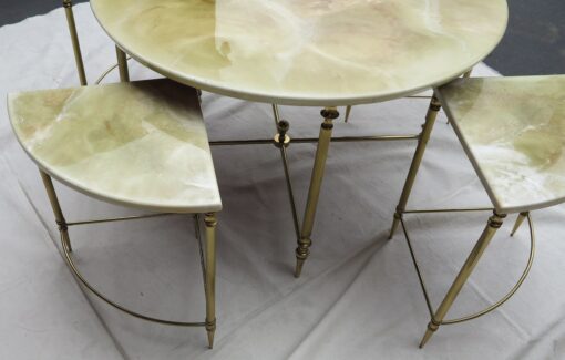 1950/70' Table Basse Maison Baguès en Bronze et ses 4 Tables en Angles – Image 4