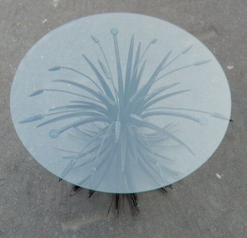 1970' Pedestal Table Pair or Pair of Coffee Table Sheaf of Wheat style Coco Chanel - Image 2