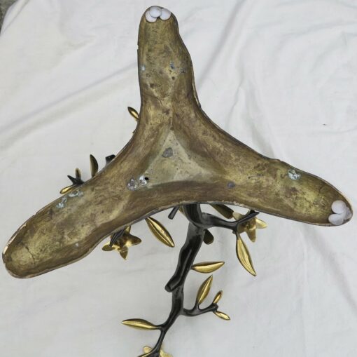 Bronze coffee table Willy Daro or Duval Brasseur to the Parrots and  Bonzai - Image 5