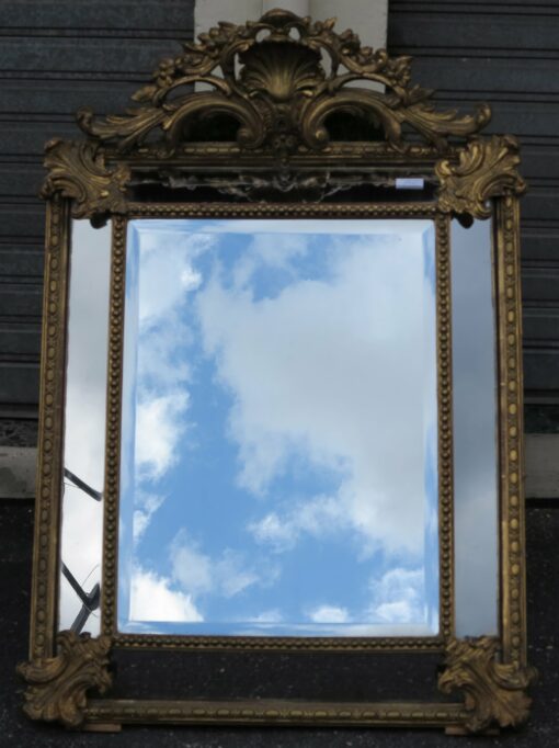 Miroir style Régence à Coquille Glaces Mercure Parecloses Doré à l'Or 123 x 87 cm – Image 3