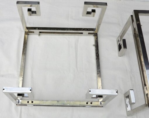 Pair ends of sofas style design in chrom metal - Image 6