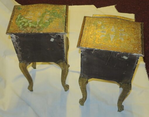 Pair  Italian side bed golden wood - Image 5