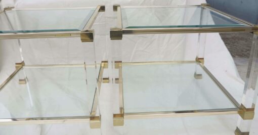 1970' Pair of ends of sofa in lucite signed Pierre Vandel Paris - Image 3