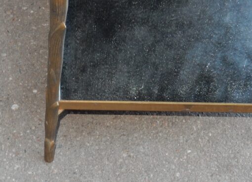 1950/70' Paire de Bouts de Canapés  en Bronze Doré Décor Palmier Maison Charles 58 X 37 cm – Image 8