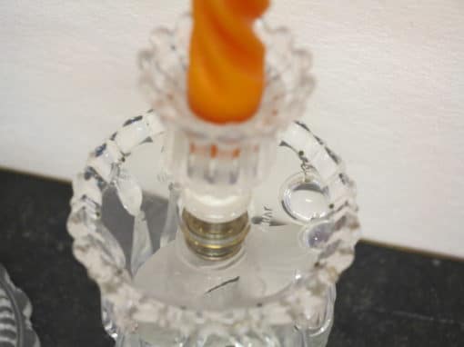 1950 Pair of Candlesticks Baccarat signed to the Delphins - Image 5