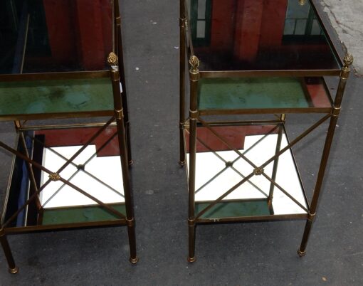 1950/70' Pair of Shelves has 3 levels Maison Baguès With Olded Mirror - Image 6