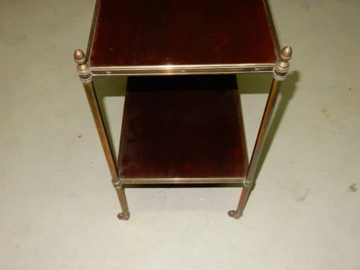 1950/70' End of Sofa or Shelve Maison Jansen with 2 Mahogany Trays - Image 4