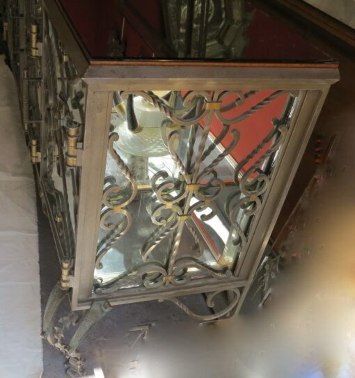 1950' Buffet Fer Forgé et Miroirs – Image 4