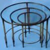 1950/70 Série de Tables Gigognes Rondes Maison Ramsay de Style en Laiton – Image 6