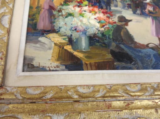 1950' Picture ''Flower Market" Balmigère - Image 2