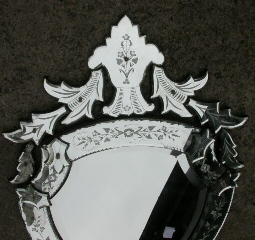 Miroir vénitien ovale médaillon – Image 4