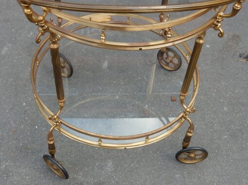 1950/70 Rolling Bar Gilded brass Maison Bagués - Image 6