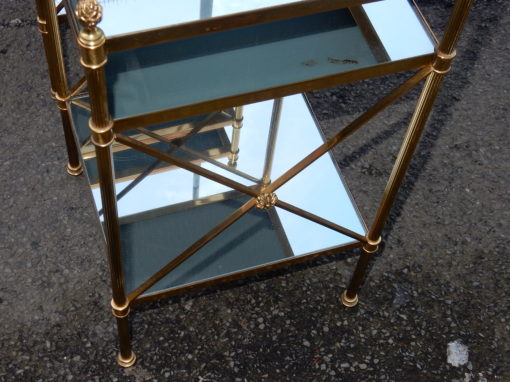 1950/70' Pair of Shelves has 3 levels Maison Bagués With Mirror 32 X 32 cm - Image 2
