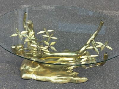 1950/70  Coffee Table in the Bonsai on Golden Bronze Sand Dune Willy  Daro or Duval Brasseur