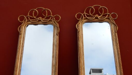 1850/80 Paire de Miroirs au Mercure Napoléon III. 221 x 47 cm – Image 2