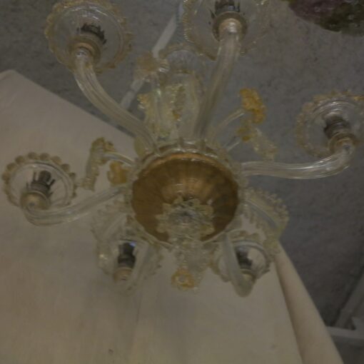 1900/20' Chandelier  Murano cristal and gold  with 6 lights arms - Image 5