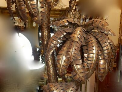 1970' Floor Lamp Maison Jansen Paris Palm Tree Floor Lamp