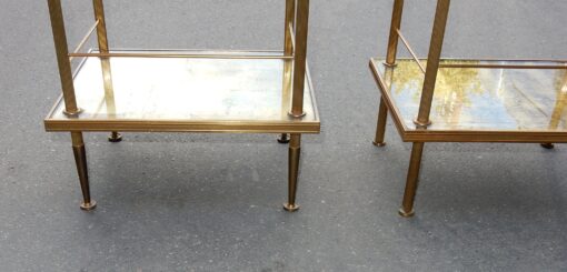 950/70' Pair  of stools or Ends of Sofa  Maison Bagués,with gold leaf ,30 X 38,5 cm - Image 6