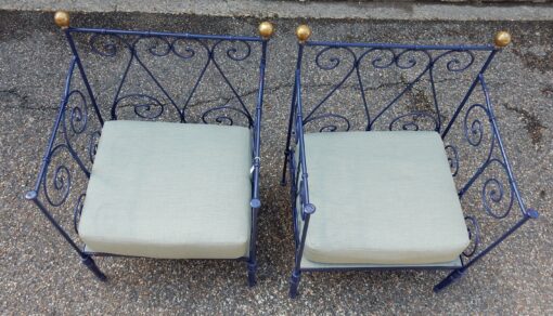 1900' Paire de Fauteuils en Fer Forgé – Image 2