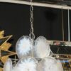 1950/70' Chandelier Vistosi, 24 Crystals Opalescent
