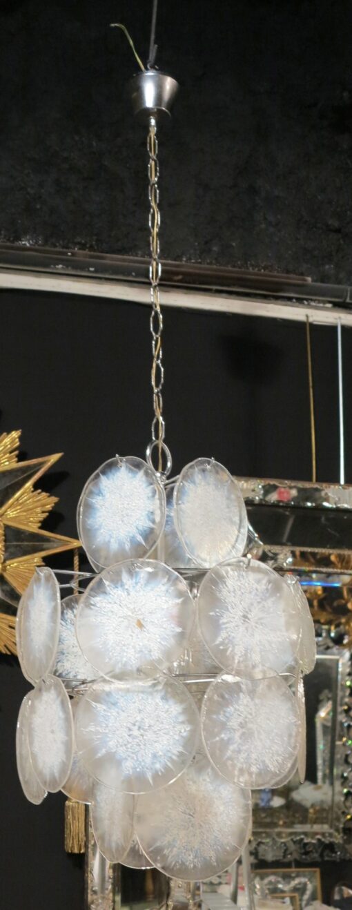 1950/70' Lustre Vistosi 24 Cristaux Opalescent