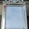 Mirror rectangle with front wall and oval in medallion with flowers