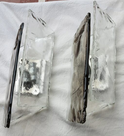 1960/70 Pair Sconces Glass 2 Colour Kalmar - Image 3