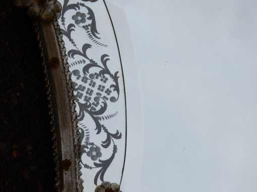 1950/70' Romantic Mirror Murano Mr et Mme H 87 x 59 cm - Image 4