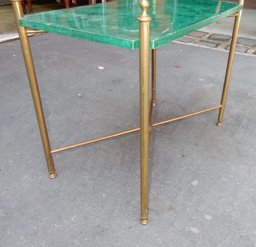 1970 'End of Sofa Aldo Tura Damascene Brass - Image 6