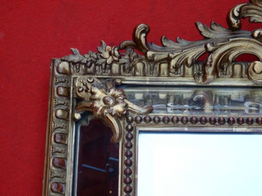 1880' Miroir Style Régence à Coquille Parecloses Doré à l'Or 113 x 83 cm – Image 7