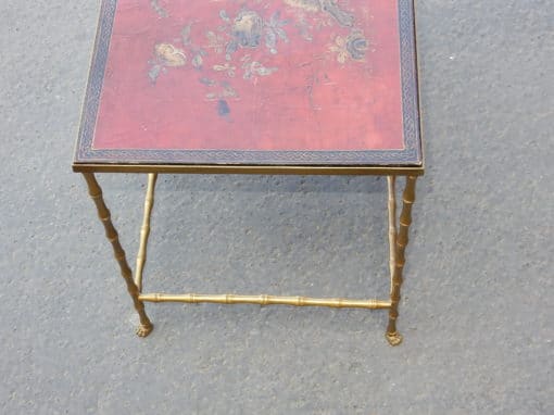 1950/70'  Coffee Table in the Style of Maison Bagués Red Lacquer of China 50 X 35 cm - Image 3