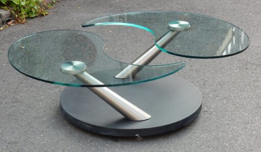 980/2000 Flexible coffee table Draenert-studio by Georg Appelshauser symbolic Le Yin et le Yang  or Taï Chi - Image 6