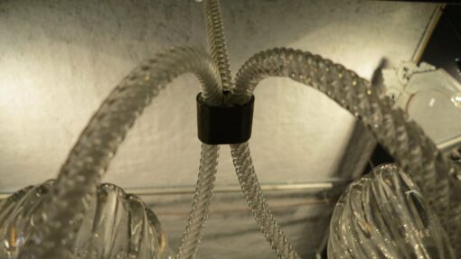 Lustre en verre 2 boules style Barovier e Toso – Image 6