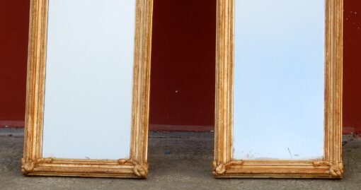 1850/80 Paire de Miroirs au Mercure Napoléon III. 221 x 47 cm – Image 5