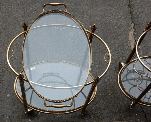 1970' Pair Gilted bronze troll rolling bar  Maison Bagués - Image 5