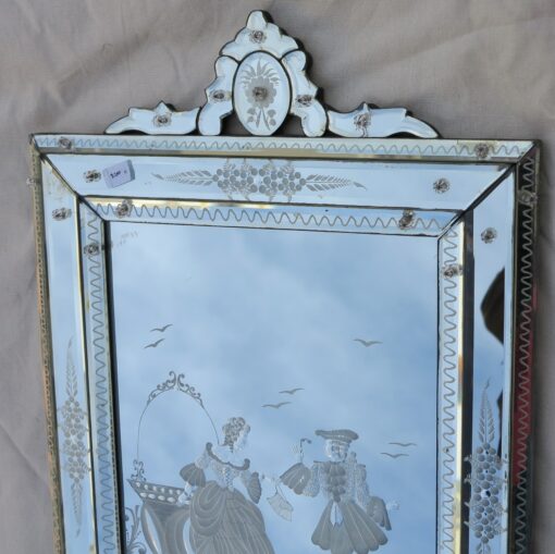 1950/70' Miroir Vénitien Romantique – Image 4