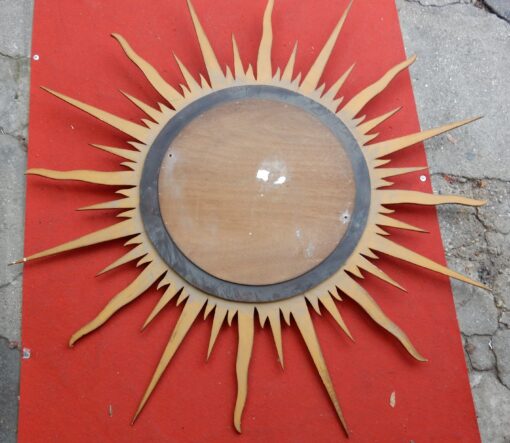 1950/70 ' Miroir Soleil Convexe, Bois Doré - Diametre 122 cm – Image 7