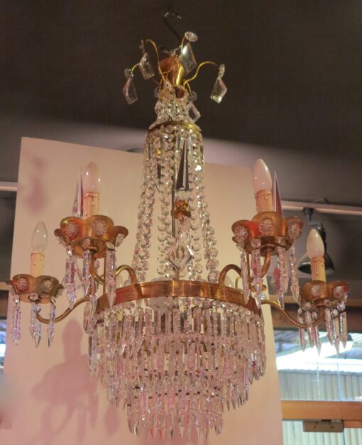 1950' Chandelier Maison Baguès has 6 Branches and 6 Daggers - Image 2